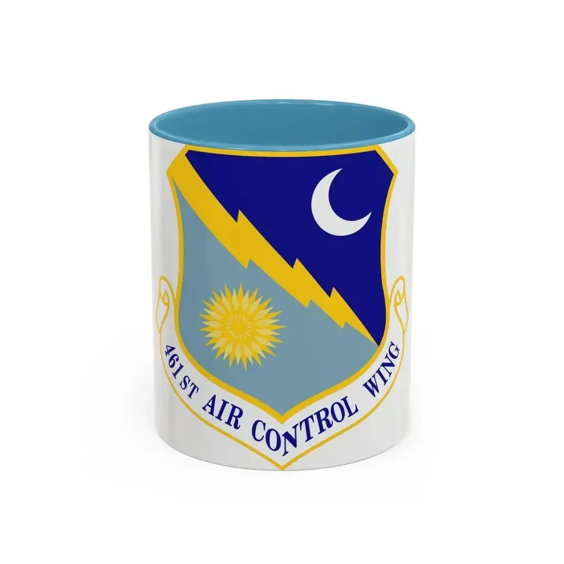 461st Air Control Wing (U.S. Air Force) Accent Coffee Mug 11oz Light Blue - Go Mug Yourself