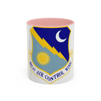461st Air Control Wing (U.S. Air Force) Accent Coffee Mug 11oz Pink - Go Mug Yourself