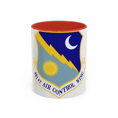 461st Air Control Wing (U.S. Air Force) Accent Coffee Mug 11oz Red - Go Mug Yourself