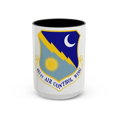 461st Air Control Wing (U.S. Air Force) Accent Coffee Mug 15oz Black - Go Mug Yourself