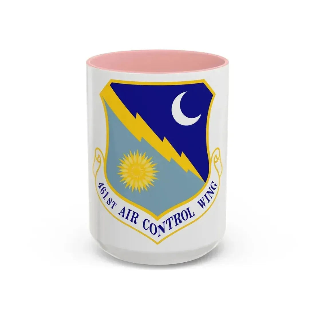 461st Air Control Wing (U.S. Air Force) Accent Coffee Mug 15oz Pink - Go Mug Yourself