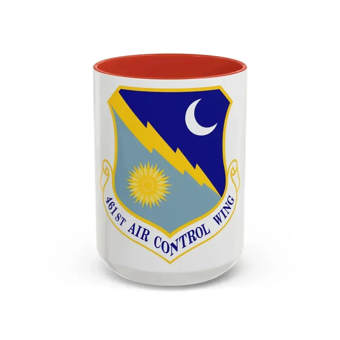 461st Air Control Wing (U.S. Air Force) Accent Coffee Mug 15oz Red - Go Mug Yourself