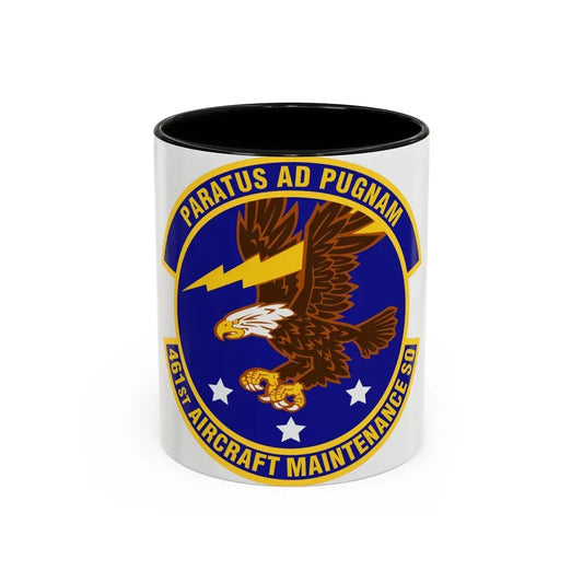 461st Aircraft Maintenance Squadron (U.S. Air Force) Accent Coffee Mug 11oz Black - Go Mug Yourself