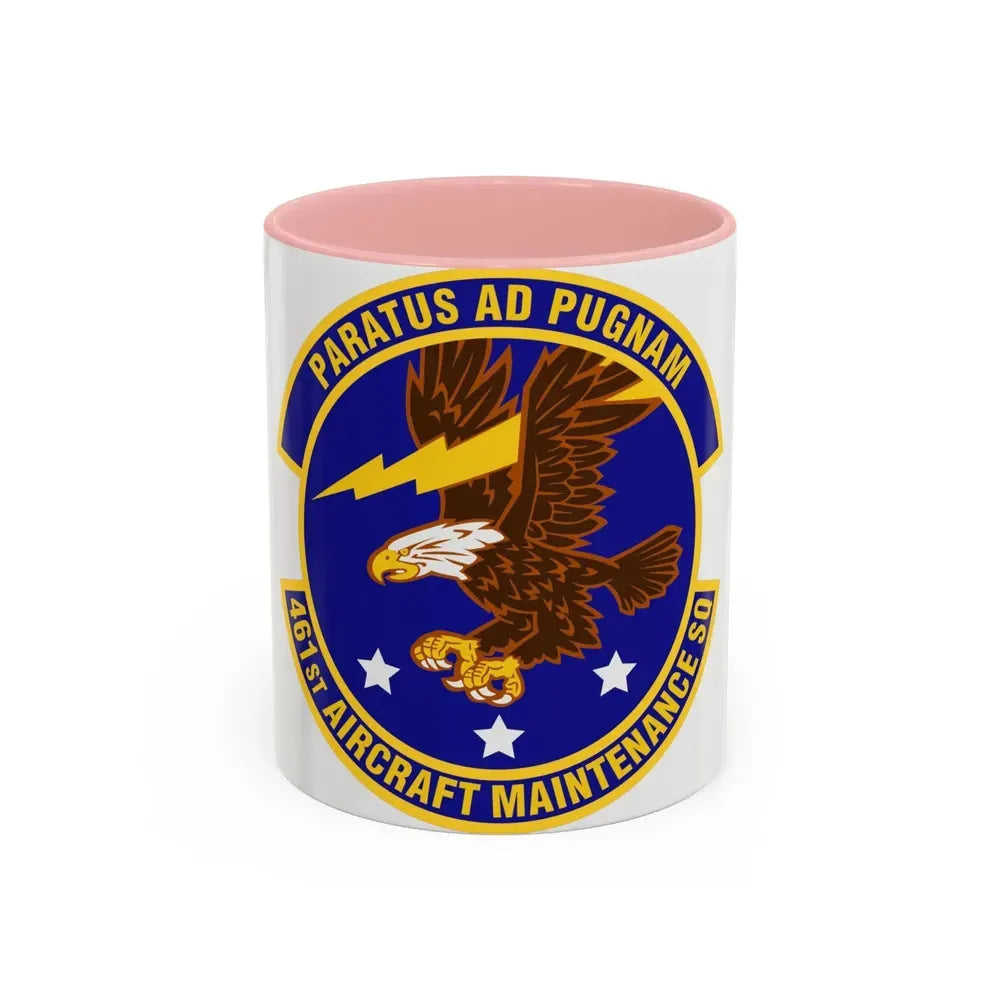 461st Aircraft Maintenance Squadron (U.S. Air Force) Accent Coffee Mug 11oz Pink - Go Mug Yourself