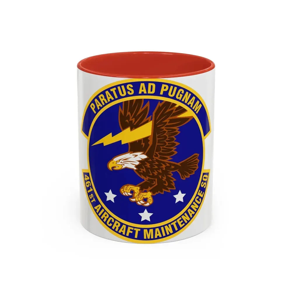461st Aircraft Maintenance Squadron (U.S. Air Force) Accent Coffee Mug 11oz Red - Go Mug Yourself