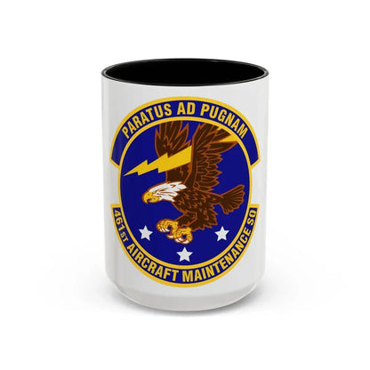 461st Aircraft Maintenance Squadron (U.S. Air Force) Accent Coffee Mug 15oz Black - Go Mug Yourself