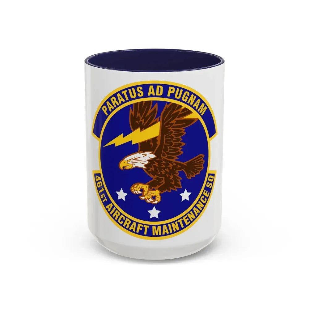 461st Aircraft Maintenance Squadron (U.S. Air Force) Accent Coffee Mug 15oz Navy - Go Mug Yourself