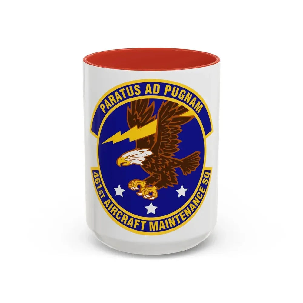 461st Aircraft Maintenance Squadron (U.S. Air Force) Accent Coffee Mug 15oz Red - Go Mug Yourself