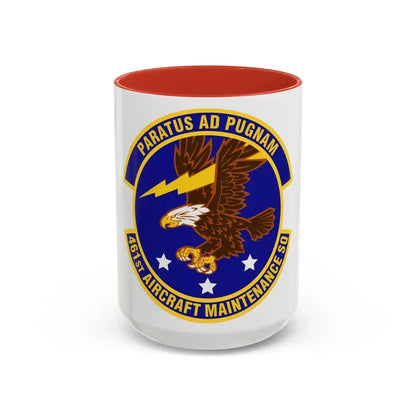 461st Aircraft Maintenance Squadron (U.S. Air Force) Accent Coffee Mug 15oz Red - Go Mug Yourself