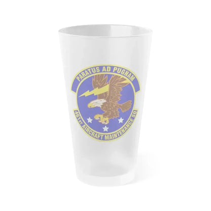 461st Aircraft Maintenance Squadron (U.S. Air Force) Frosted Pint Glass 16oz 16oz Frosted - Go Mug Yourself