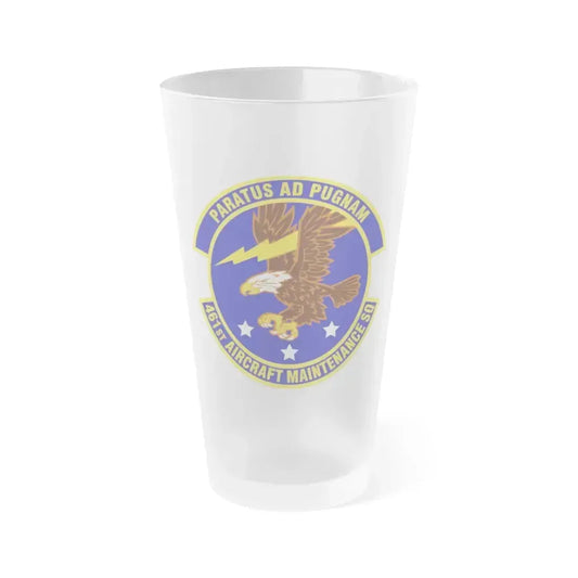 461st Aircraft Maintenance Squadron (U.S. Air Force) Frosted Pint Glass 16oz 16oz Frosted - Go Mug Yourself