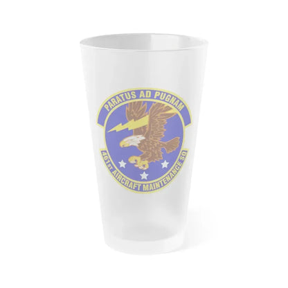 461st Aircraft Maintenance Squadron (U.S. Air Force) Frosted Pint Glass 16oz 16oz Frosted - Go Mug Yourself