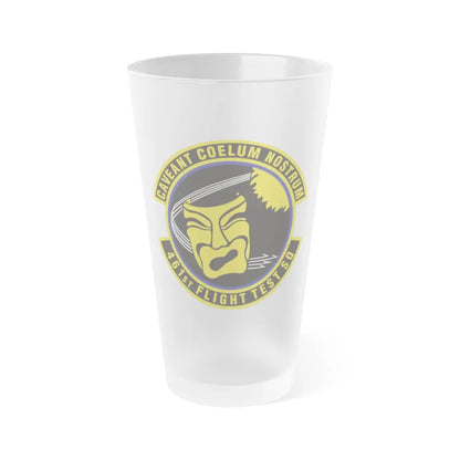 461st Flight Test Squadron (U.S. Air Force) Frosted Pint Glass 16oz-16oz-Frosted-Go Mug Yourself