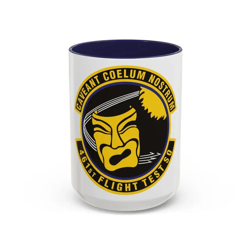 461st Flight Test Squadron (U.S. Air Force) Accent Coffee Mug 15oz Navy - Go Mug Yourself
