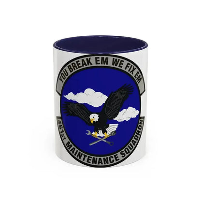 461st Maintenance Squadron (U.S. Air Force) Accent Coffee Mug 11oz Navy - Go Mug Yourself