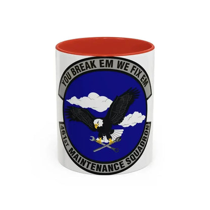 461st Maintenance Squadron (U.S. Air Force) Accent Coffee Mug 11oz Red - Go Mug Yourself