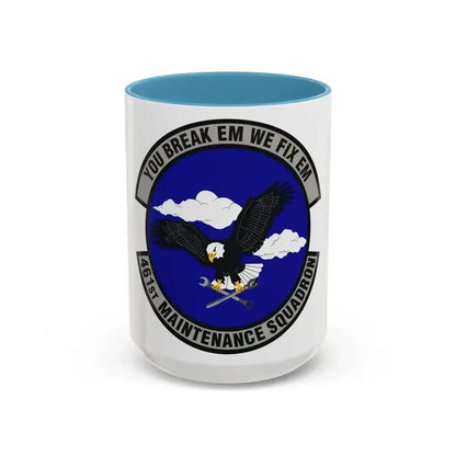 461st Maintenance Squadron (U.S. Air Force) Accent Coffee Mug 15oz Light Blue - Go Mug Yourself