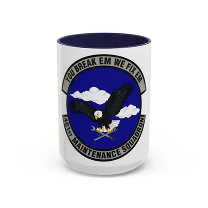 461st Maintenance Squadron (U.S. Air Force) Accent Coffee Mug 15oz Navy - Go Mug Yourself
