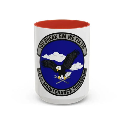 461st Maintenance Squadron (U.S. Air Force) Accent Coffee Mug 15oz Red - Go Mug Yourself
