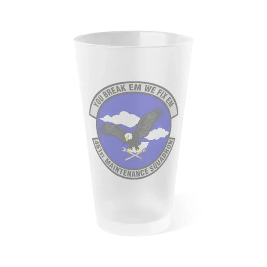 461st Maintenance Squadron (U.S. Air Force) Frosted Pint Glass 16oz Default Title - Go Mug Yourself