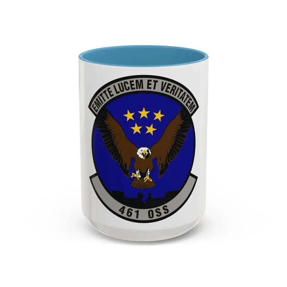 461st Operations Support Squadron (U.S. Air Force) Accent Coffee Mug 15oz Light Blue - Go Mug Yourself