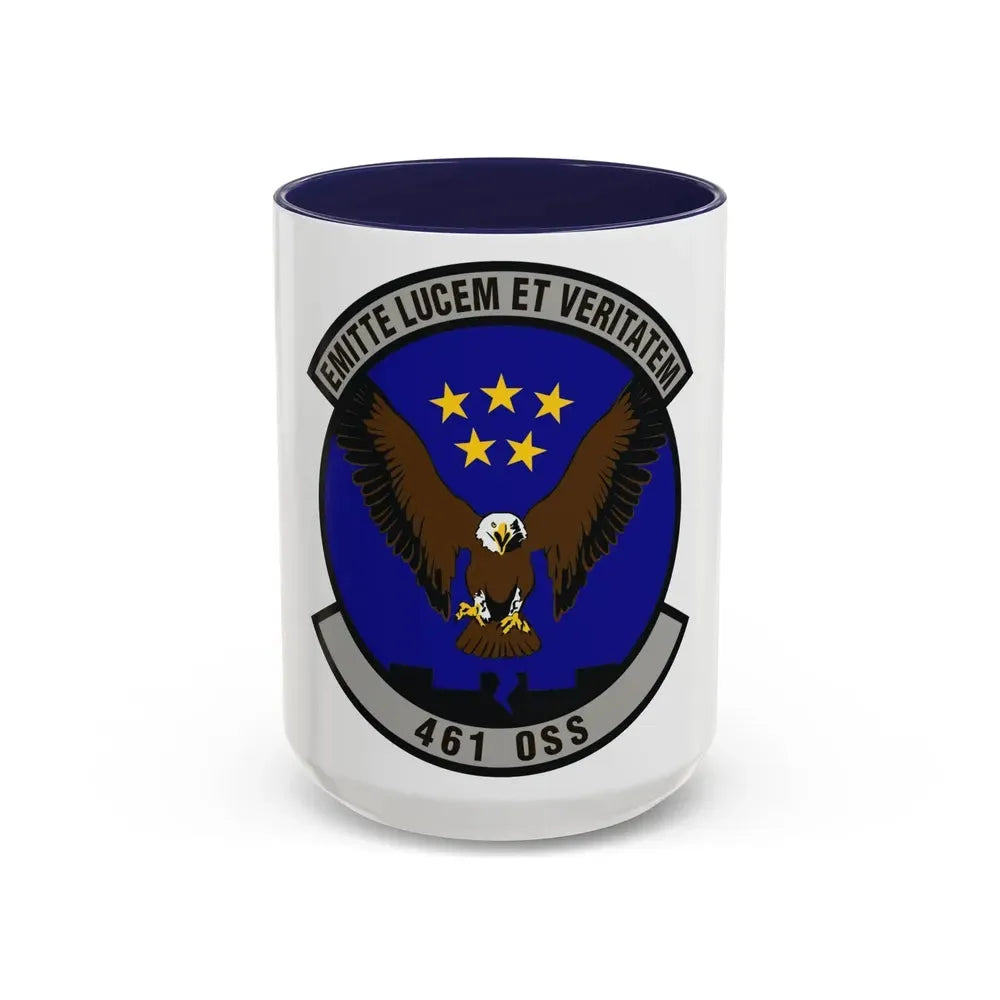 461st Operations Support Squadron (U.S. Air Force) Accent Coffee Mug 15oz Navy - Go Mug Yourself