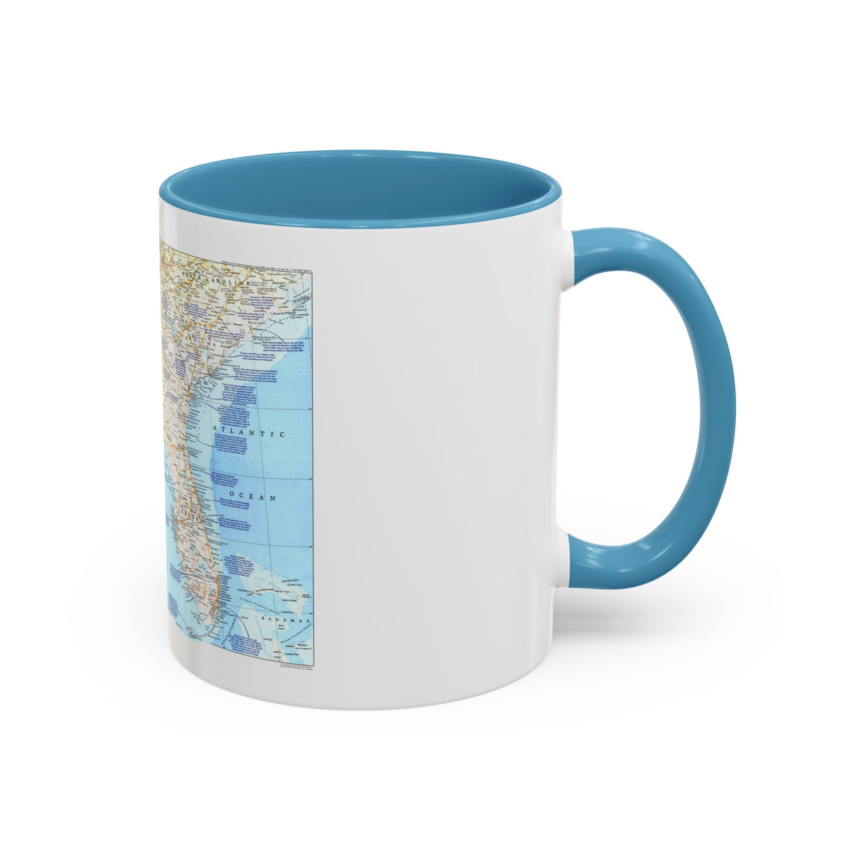 USA - Deep South 1 (1983) (Map) Accent Coffee Mug