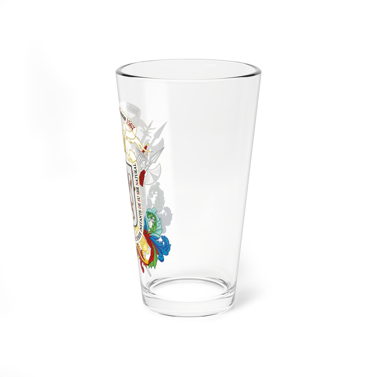 Santiago de León de Caracas 1567 Carlos III - 1766 (Costa Rica) (Coat of Arms) Pint Glass 16oz