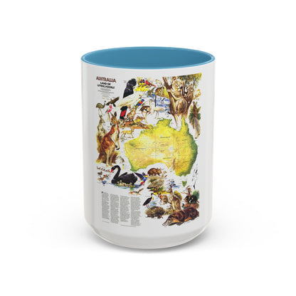 Australia- Land of Living Fossils (1979) (Map) Accent Coffee Mug