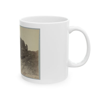 13 Inch Mortar  Dictator  In Front Of Petersburg, Va.(2) (U.S. Civil War) White Coffee Mug