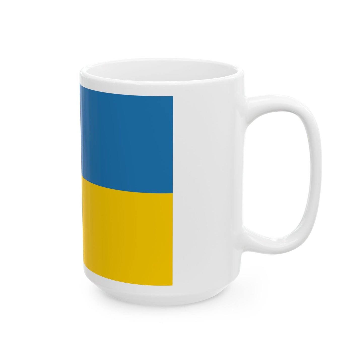 Flag of Zakarpattia Oblast Ukraine - White Coffee Mug