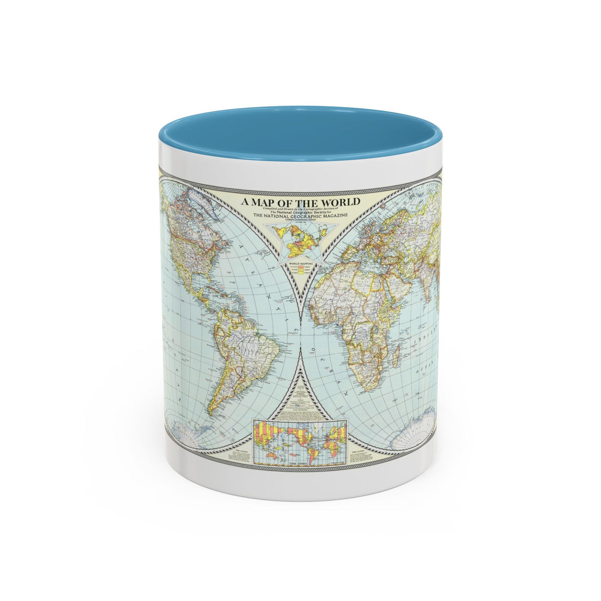 World Map (1941) (Map) Accent Coffee Mug