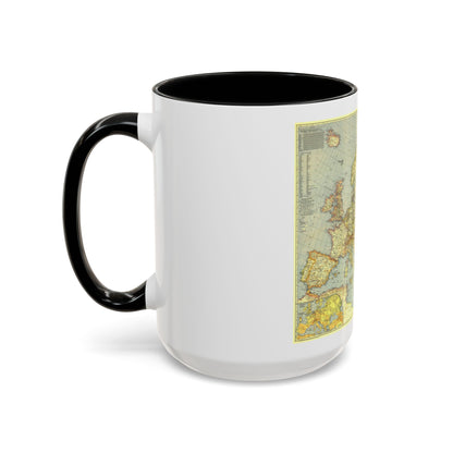 Europe and the Mediterranean (1938) (Map) Accent Coffee Mug