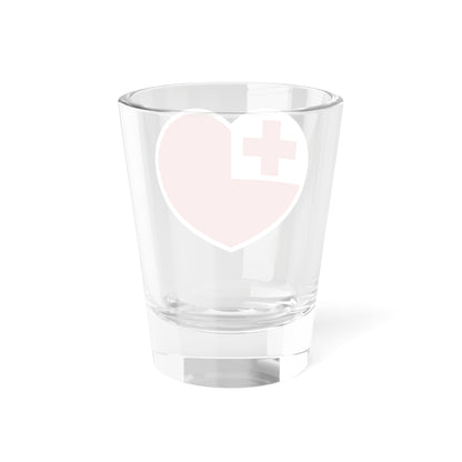 Tonga flag heart white (Tonga) Shot Glass 1.5oz