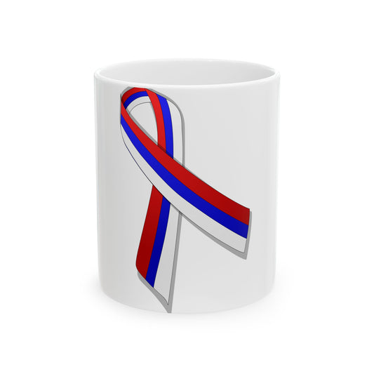 Serbia ribbon (Serbia) White Coffee Mug-11oz-Go Mug Yourself
