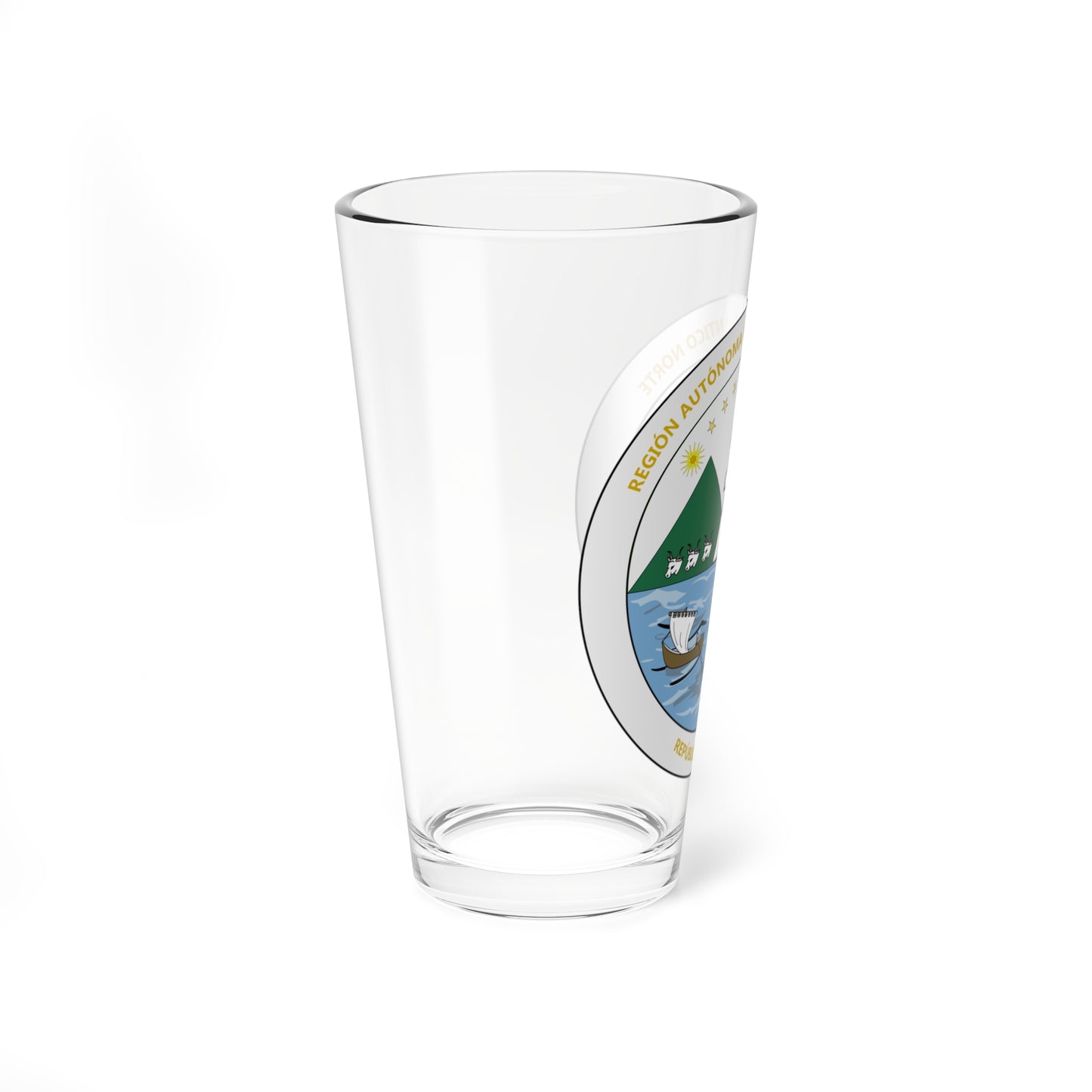 Seal of Region Autonoma del Atlantico Norte (Nicaragua) (Coat of Arms) Pint Glass 16oz