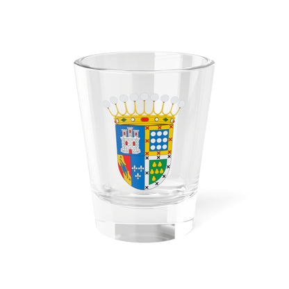 Escudo de los condes de la Puebla de Valverde (Spain) (Coat of Arms) Shot Glass 1.5oz