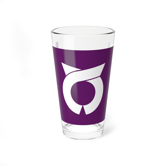 Minimalist white geometric owl head icon on a solid dark purple background, flat vector style.