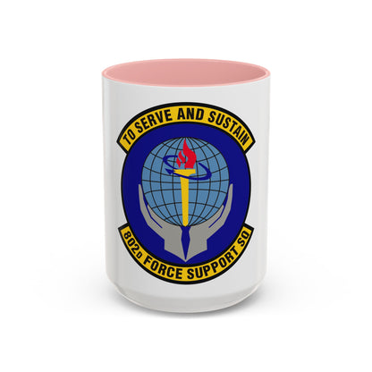 802d Force Support Squadron (U.S. Air Force) Accent Coffee Mug
