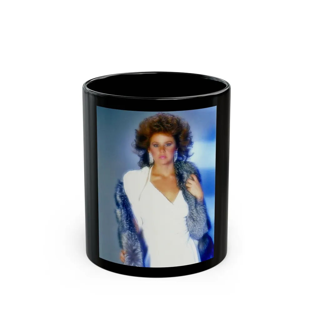 Linda Blair #257 (Vintage Female Icon) Black Coffee Mug-11oz-Go Mug Yourself