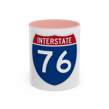 Interstate 76 Colorado Nebraska (U.S. Highways) Accent Coffee Mug