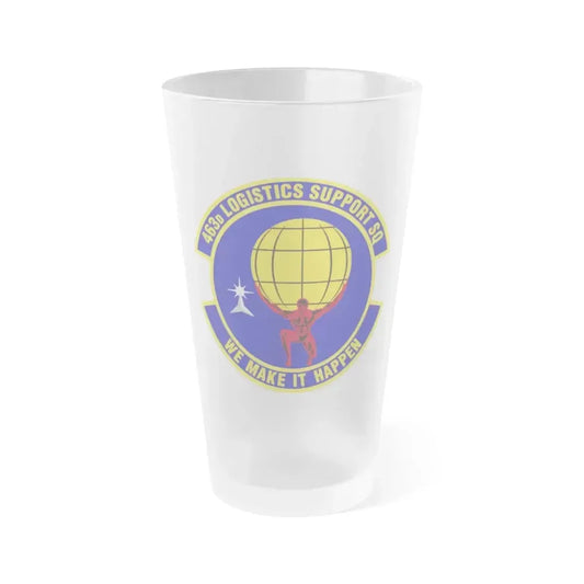 463d Logistics Support Squadron (U.S. Air Force) Frosted Pint Glass 16oz 16oz Frosted - Go Mug Yourself