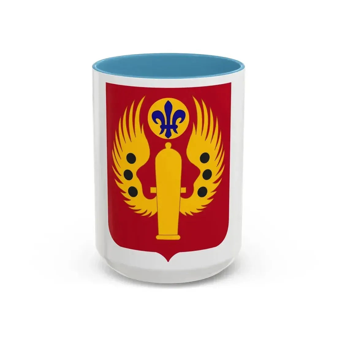 463rd Airborne Field Artillery Battalion 2 (U.S. Army) Accent Coffee Mug 15oz Light Blue - Go Mug Yourself