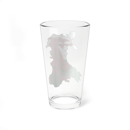 Flag map of Wales (United Kingdom) Pint Glass 16oz