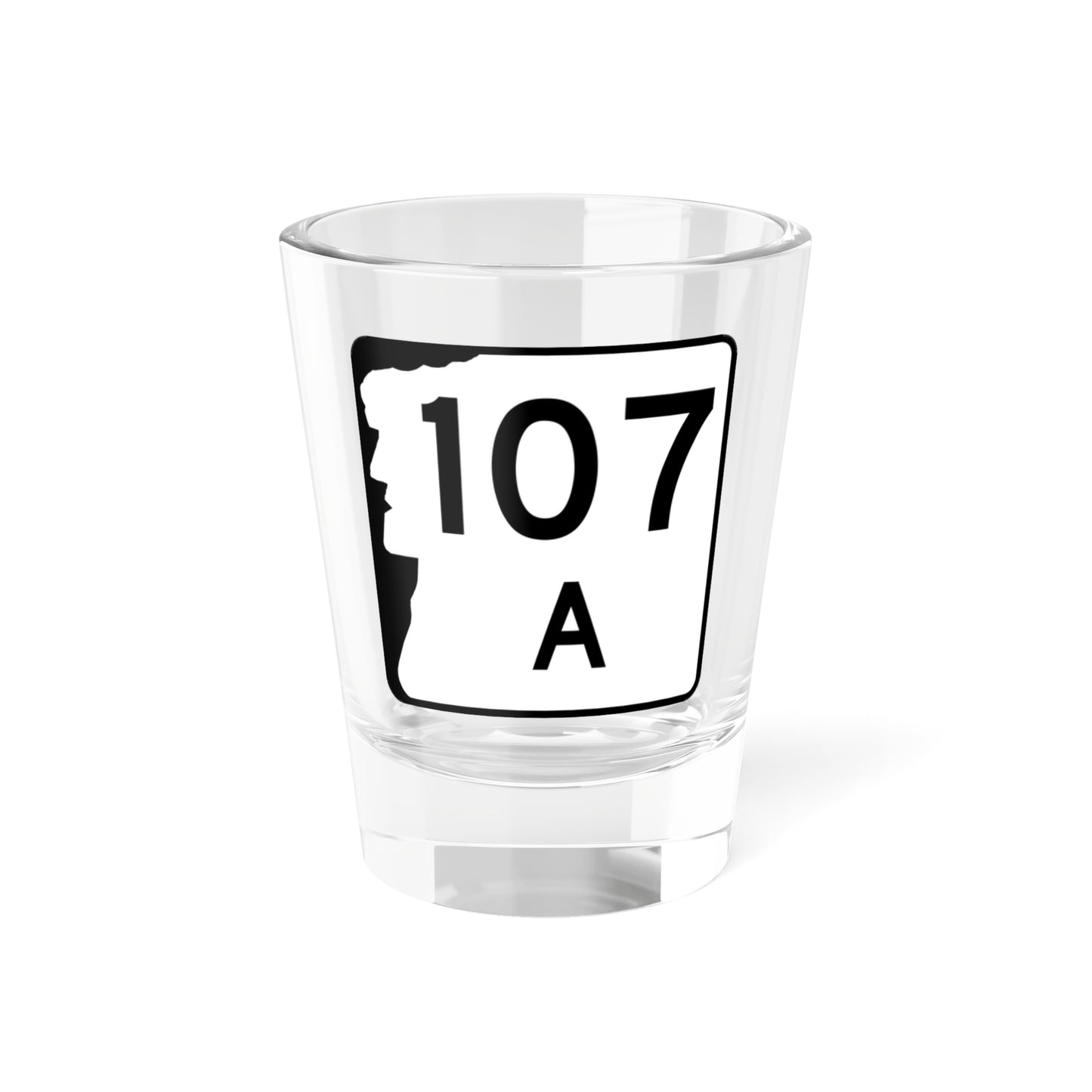 NH Route 107A (New Hampshire) (Road Sign) Shot Glass 1.5oz