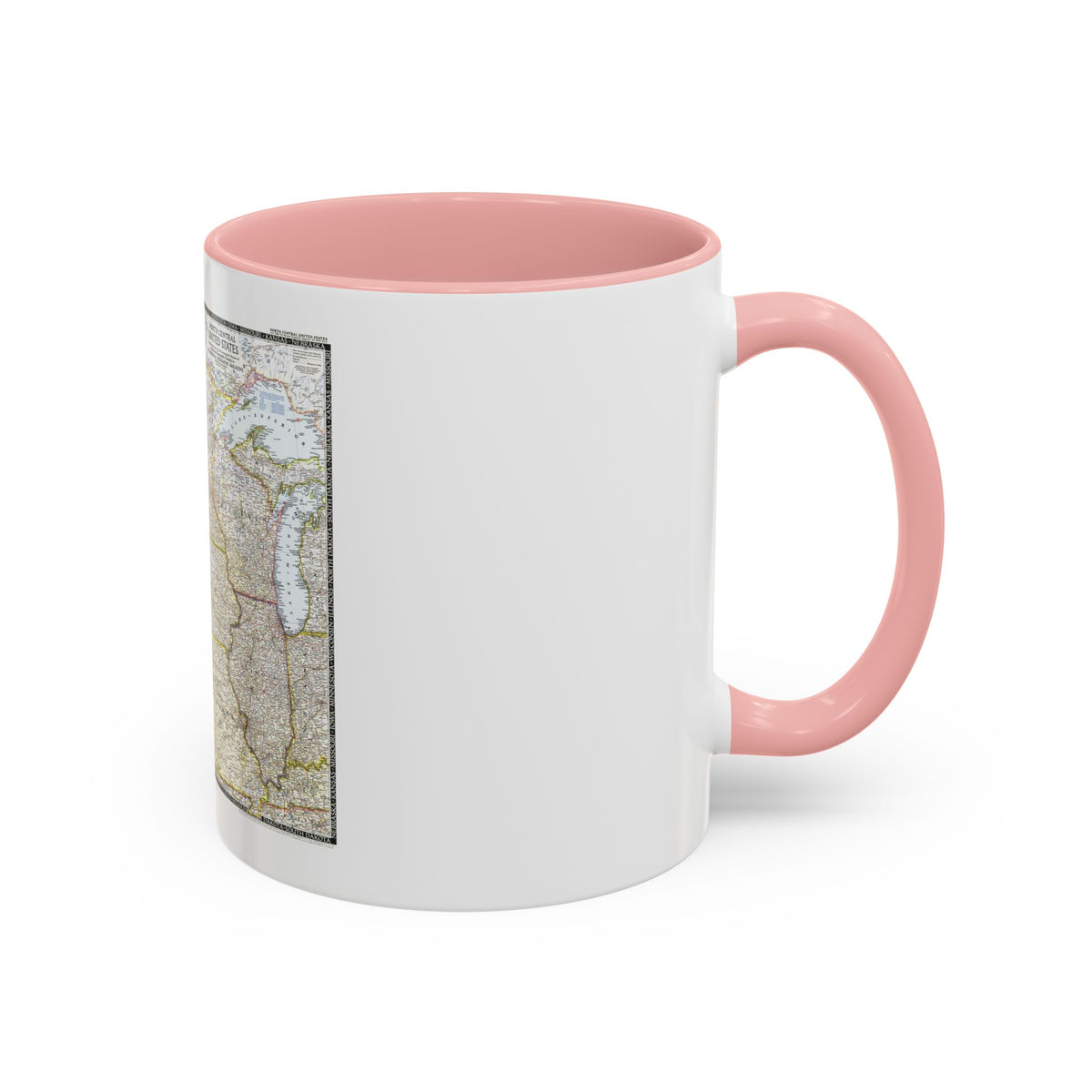 USA - North Central (1948) (Map) Accent Coffee Mug