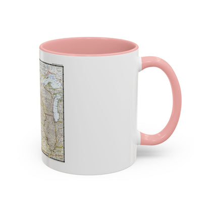 USA - North Central (1948) (Map) Accent Coffee Mug