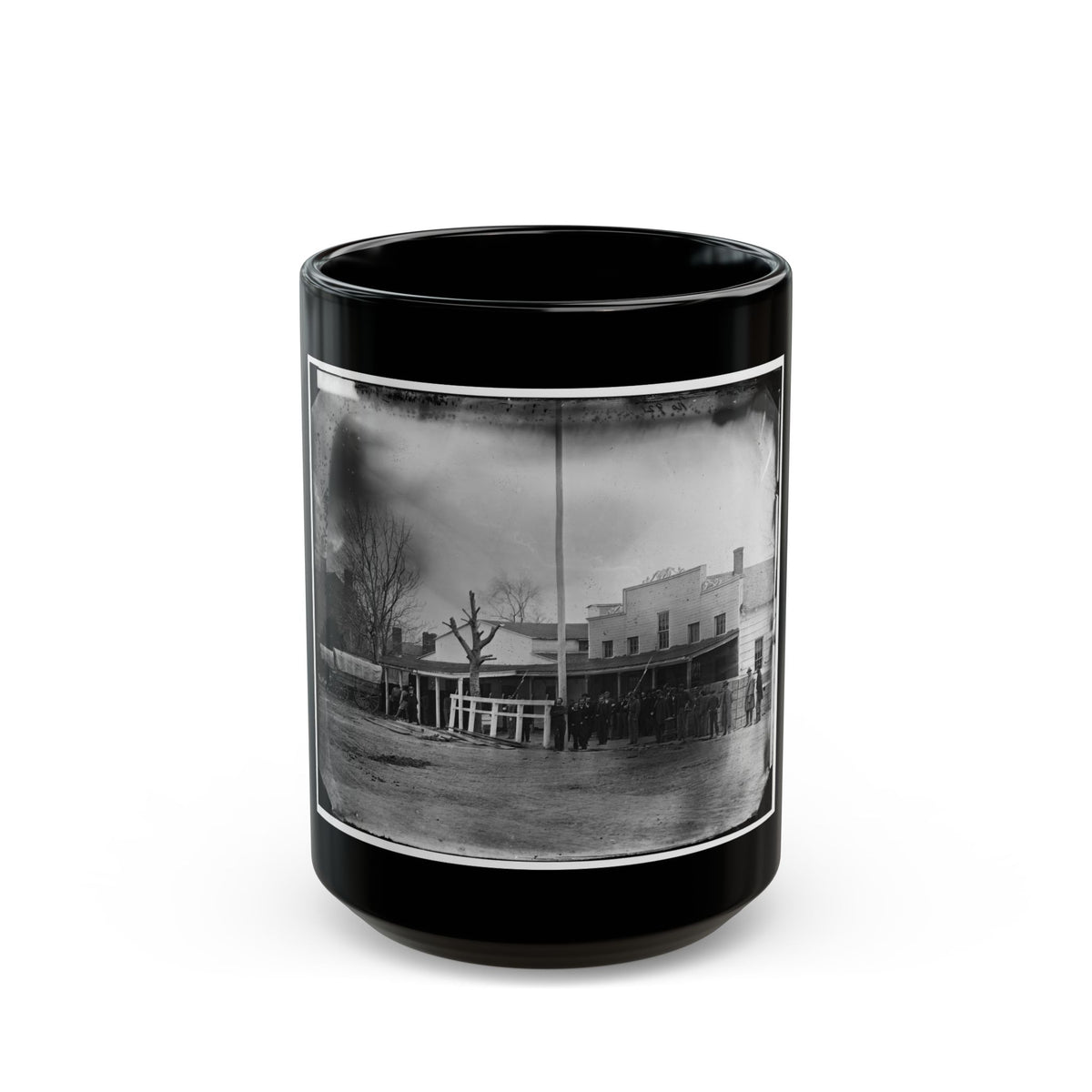 Washington, D.C. Staff, Buildings, And Wagons Of The Medical Department (U.S. Civil War) Black Coffee Mug