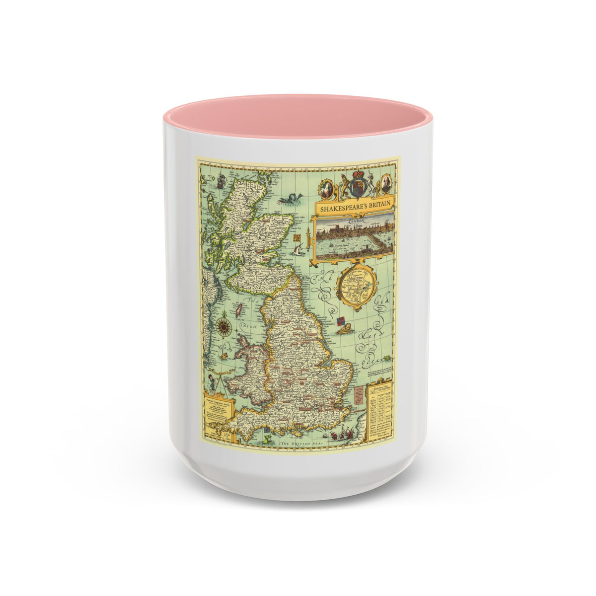 Great Britain - Shakespeare's (1964) (Map) Accent Coffee Mug