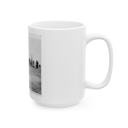 Point Of Rocks, Va., Vicinity. Crew Of U.S. Army Gunboat General Foster Ashore With Howitzers (U.S. Civil War) White Coffee Mug